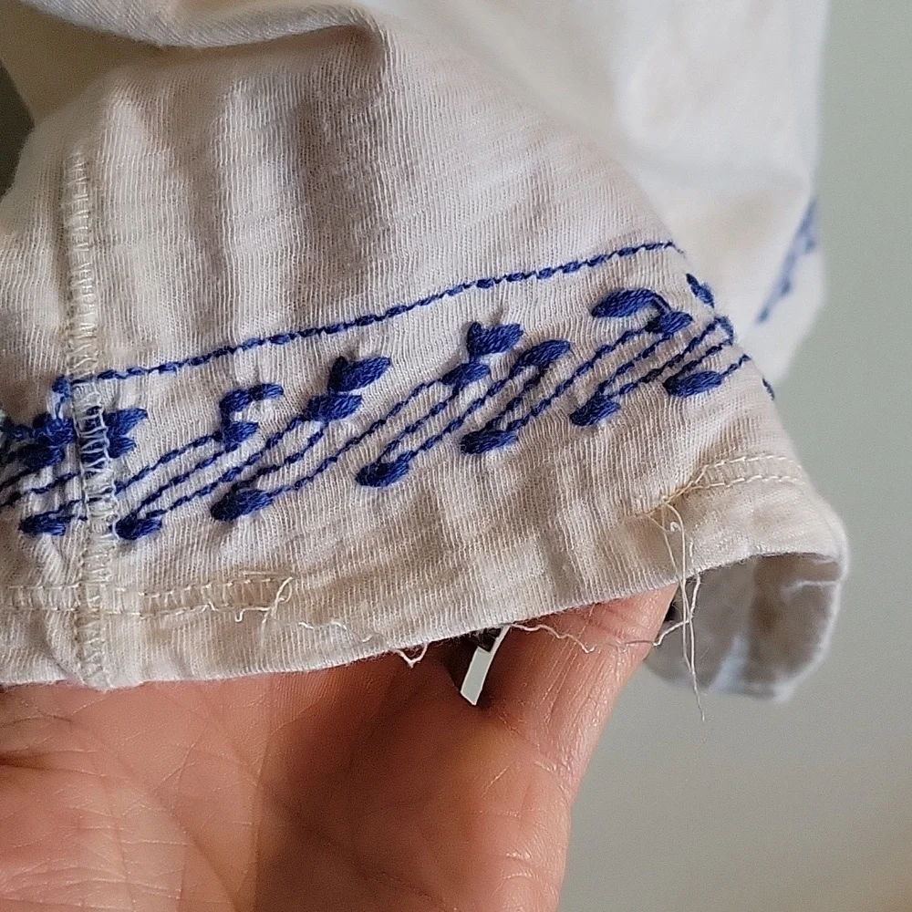 American Eagle Womens Size Small Flowy Halter Top Ribbon and Bead Ties - Picture 8 of 9